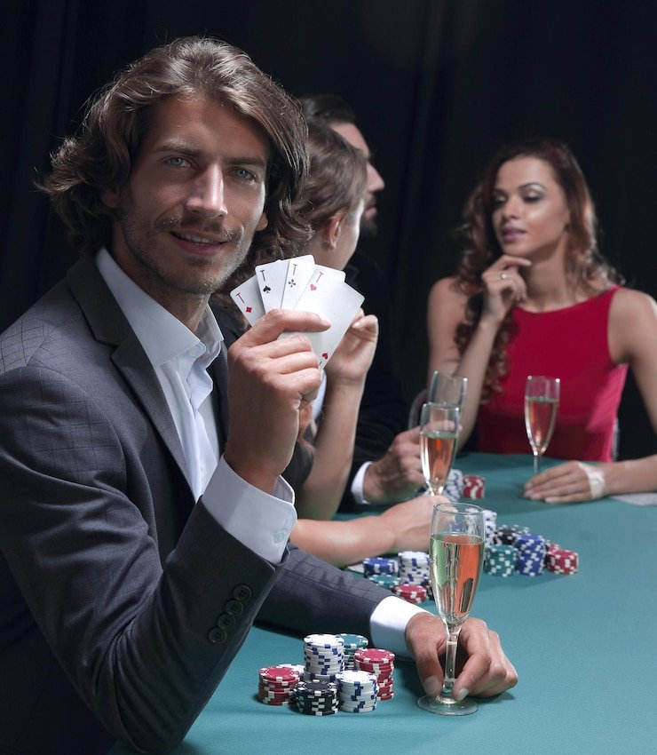 Meja Casino Hold'em langsung dengan dealer di studio majong88